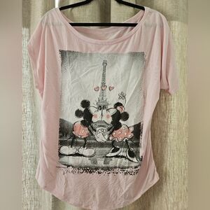 Disneyland Mickey & Minnie Eiffel Tower Paris Tee